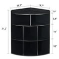 thumbnail image 6 of VECELO 4-Tier Corner Cabinet, Wooden Bookcases Bookshelf with 8-Cubby Storage Organizer for Small Space, Black, 6 of 6