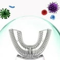 thumbnail image 5 of Nuevo cepillo de dientes eléctrico sónico automático de silicona con forma de U, carga USB, resistente al agua, temporizador de 4 modos, luz azul, 5 of 5