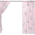 thumbnail image 4 of Coolnut Sheer Curtains, 2 PCS Cute Panda On Pink Gauze Door and Window Voile Curtain Panels for Bedroom Living Room, 55"x84", 4 of 4
