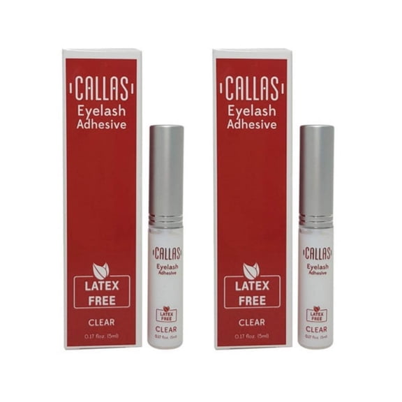 Callas Eyelash Adhesive / Clear / Latex Free / Pack of 2