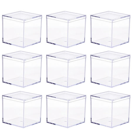 

FRCOLOR 9pcs Acrylic Storage Containers Durable Candy Chocolate Snack Storage Boxes