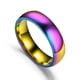 thumbnail image 1 of Anillo de acero de titanio popular Anillo liso de arco de 6 mm Joyería simple a juego Fácil de combinar, 1 of 5