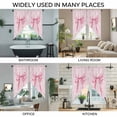thumbnail image 3 of Pink Bow Swag Curtains for Kitchen/Bedroom/Living Room, Cute Watercolor Girls Cartoon Luxury Scalloped Curtains 63 Inch Long, Rod Pocket Window Swag Topper Curtains Valances 2 Panels Set 36"x63", 3 of 8