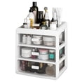 thumbnail image 2 of Caja de almacenamiento de cosméticos, cajón transparente, estante de almacenamiento de escritorio, tocador, caja de maquillaje, estante for productos de cuidado de la piel, 2 of 2
