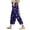 C-Blue447, variant on Women Linen Capri Pants Leopard Printed Summer Lightweight Loose Fit Casual Drawstring Beach Pants Soft Trousers