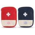 thumbnail image 1 of Mini botiquín de primeros auxilios vacío de 2 piezas, botiquín de primeros auxilios portátil, bolsa de almacenamiento de medicamentos para situaciones de emergencia en el hogar, oficina, viaje TUNC Sencillez, 1 of 5