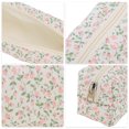 thumbnail image 3 of Unique Bargains 1 Pc Simple Floral Style Drawstring Makeup Bag for Vacation Pink Green Polyester, 3 of 6