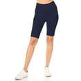 thumbnail image 2 of Women's Casual High Waist Stretch Basic Mid Thigh Active Biker Shorts Pants (Pack of 3), 2 of 6
