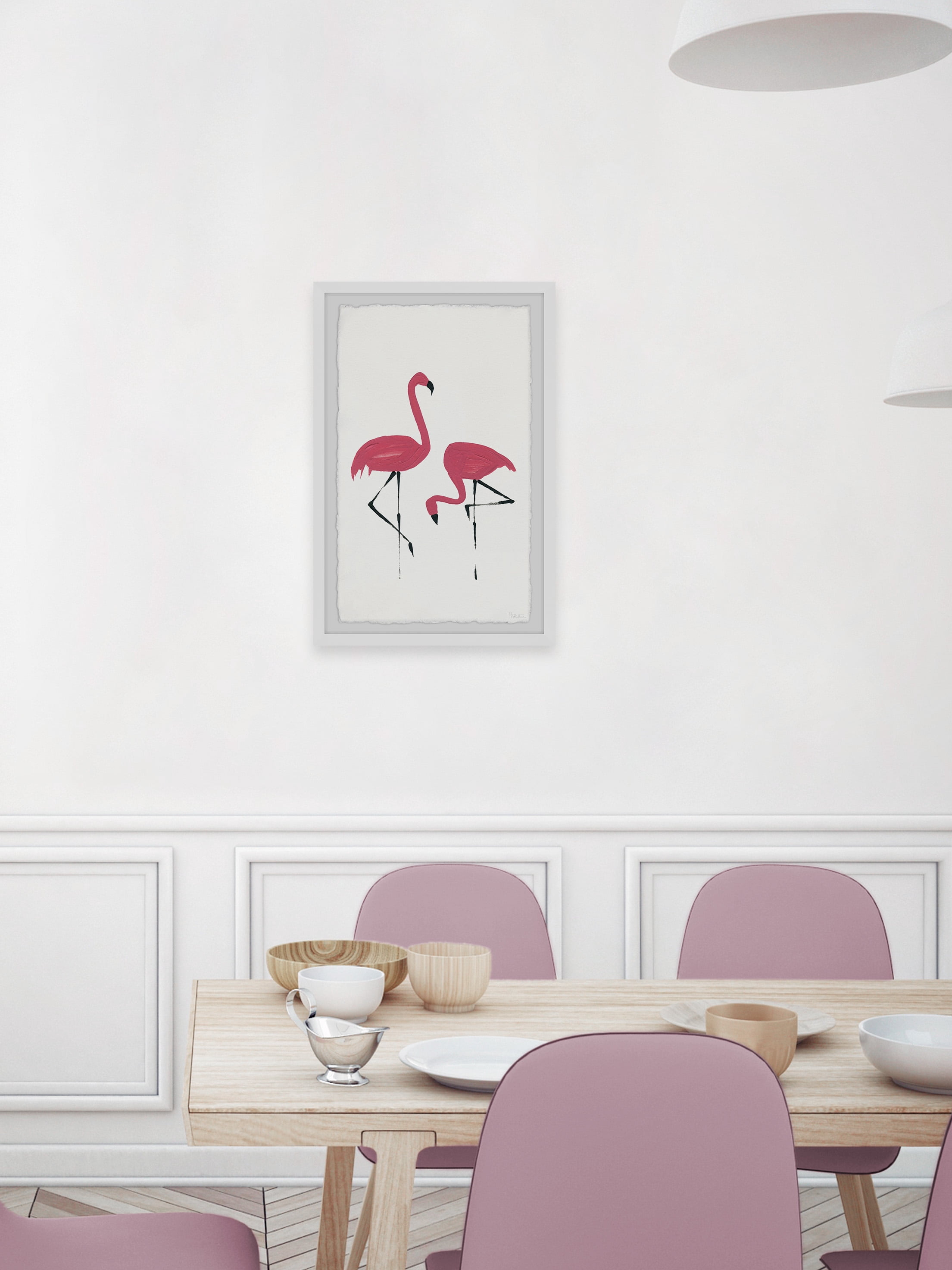 Parvez Taj Flamingo Birds Framed Art Prints