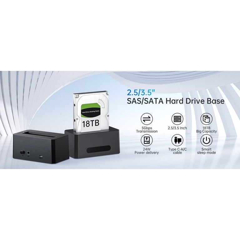 ACASIS 3.5-inch SAS/SATA Dual Interface HDD Enclosure Dock, 18TB