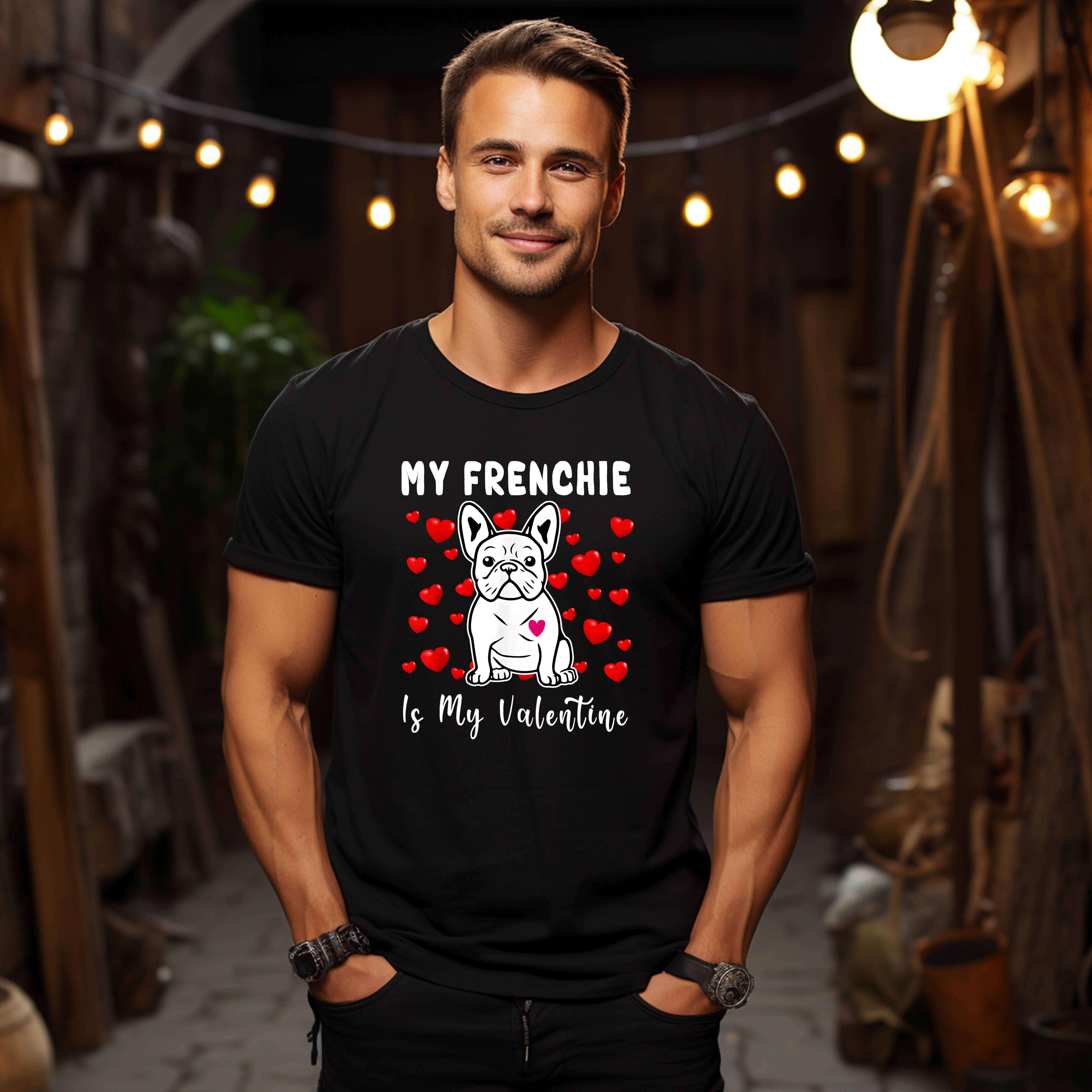 Frenchie Is My Valentine Shirt, French Bulldog Lovers Valentine's Day ...