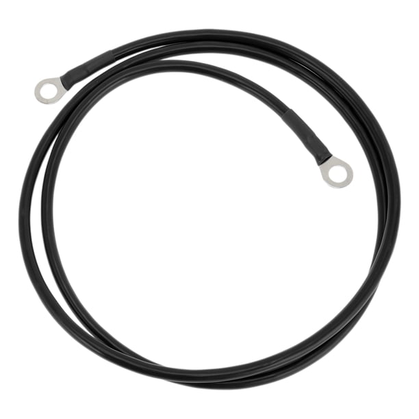 Cables de batería inversor universal de 1 pieza de 8 AWG Gauge para automóvil, vehículo, barco, RV, cable de batería de cobre estañado de 5/16" Lug negro de 4 pies