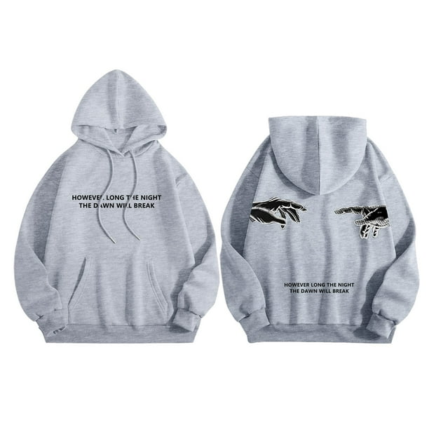 WILLBEST Sudaderas Navideñas para Hombre, Sudadera con Capucha Estampada con Mangas De Hombros Descubiertos, Informal, Holgada, Cómoda, De Moda, para Negocios, De Manga Larga Chica