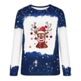thumbnail image 4 of Sudaderas Navideñas Para Mujer Moda Casual Estampado de Solapa Cuello de Manga Larga Camiseta Suelta Blusa Jersey Tops Odeerbi ODB194443, 4 of 5