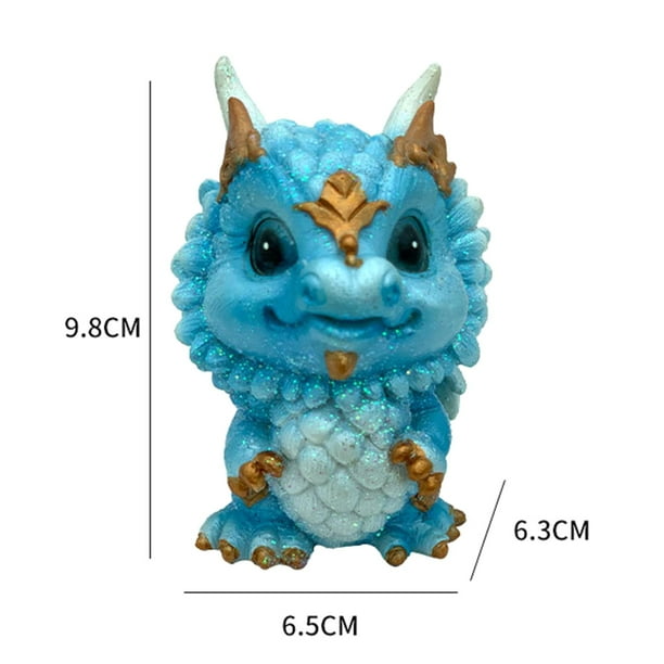 Figura de Dragón Mayimx Estatua de Resina Azul Bodega Aurrera en