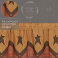 thumbnail image 3 of VHC Brands Stratton Primitive Star Layered Valance 20x60 Country Curtain, Tan, 3 of 5