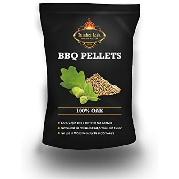 LZQP 20-Pound Bag, 100% Oak Wood BBQ Grilling Pellets