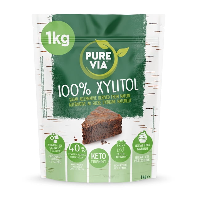 Pure Via Xilitol, Endulzante Sin Azúcar a Base de Plantas, Keto, Vegano y Non-GMO, 1 kg