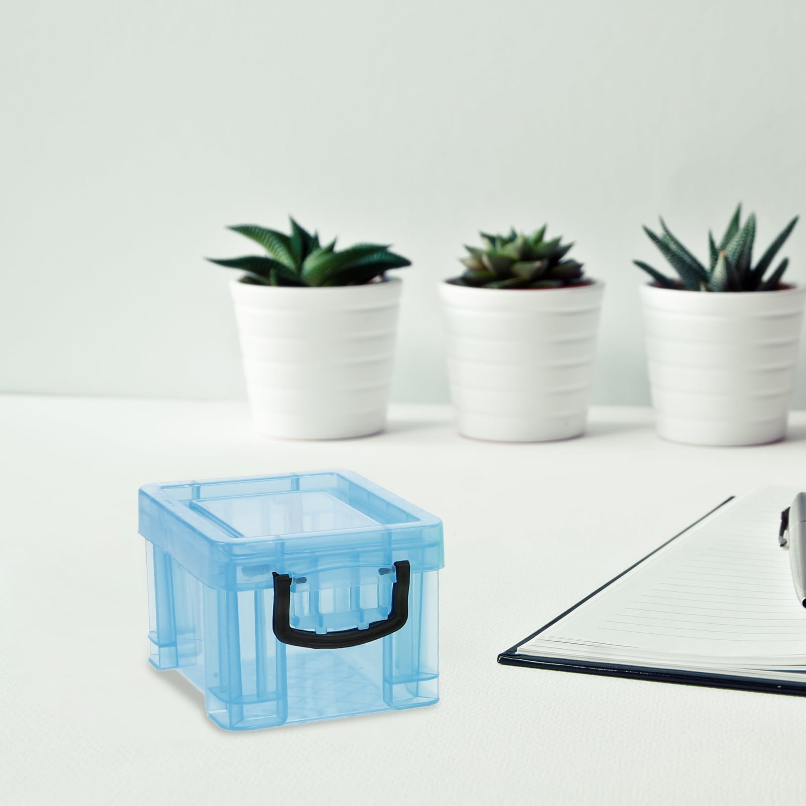 Hemoton 18 Pcs  Small Plastic Storage Box with Lid Small Storage Bin Box Sundries Storage Box