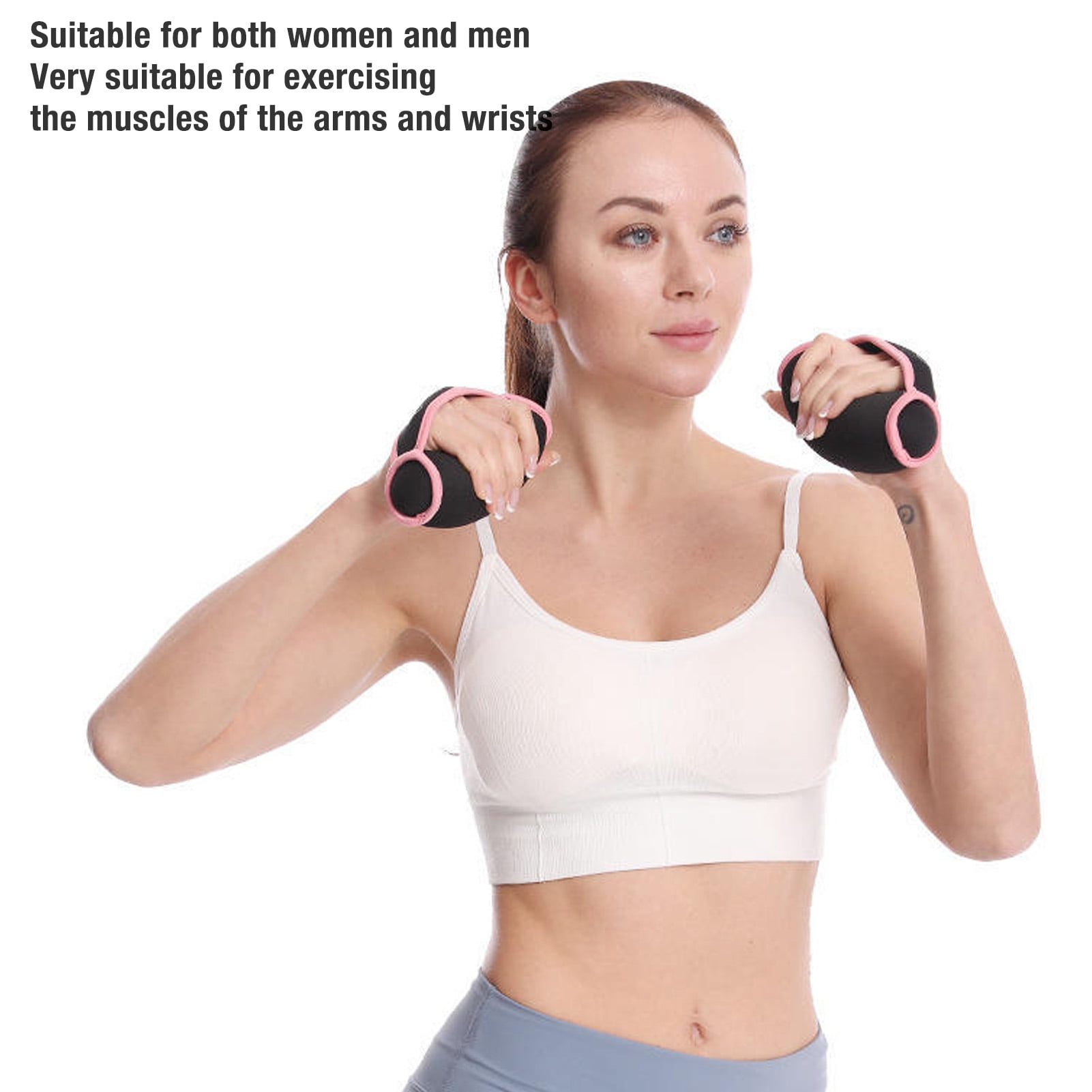 YAHHU Pair of Hand Weights Set 1LB Soft Dumbbells for Men Women Running Fitness Strength Training, Comfort Grip