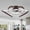 Brown, variant on Dawn Whisper Noiseless Ceiling Fan Low Profile Dimmable LED 3 Color 6 Speeds Reversible for Bedroom, Living Room, Kitchen