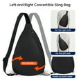 thumbnail image 2 of Sling Backpack Crossbody Chest Bag for Women Men Left and Right Shoulder Purse Water Repellent Gym Daypack, 2 of 7