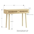 thumbnail image 7 of Atlantic Loft & Luv Coda Rattan Desk with Drawers, 34.75 W x 15.75" D x 31" H, Natural, 7 of 7