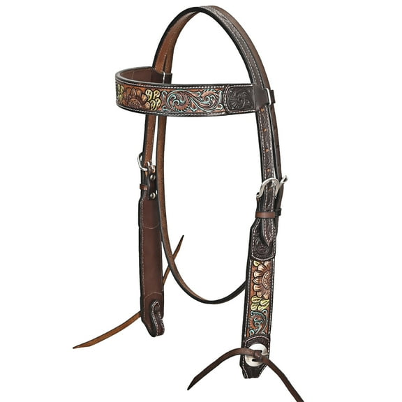 HILASON Western Horse Headstall American Leather Brown