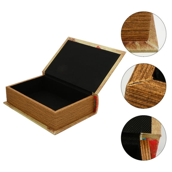 Raindrops Vintage Style 1Pc Decorative Fake Book Ornament Storage Box Practical Home Decor