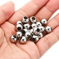thumbnail image 3 of Uxcell Smooth Round Spacer Beads, 10mm OD  5mm ID Loose Balls Spacers, Silver 20Pcs, 3 of 6