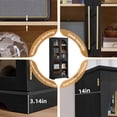 thumbnail image 5 of 2 Pcs 5-Tier Bookshelf with Glass Door, Display Cabinet with Adjustable Shelves, Tall Storage Cabinet for Living Room, Modern Black Bookcase for Bedroom/Home Office, 5 of 8