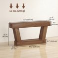 thumbnail image 3 of HOMCOM 63 Inch Vintage Console Table, Narrow Entryway Table, Dark Brown, 3 of 10