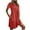 Red, variant on DJskiyers Womens Short Sleeve Pleated Dress Crewneck Casual Summer Dress Loose Fit Short Dress Trendy Mini Dress with Pockets