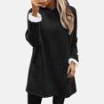 thumbnail image 2 of Womens Fleece Lined Long Hoodie Winter Warm Sweatshirt Casual Sherpa Pullover Thicken Thermal Sweater with Pockets, 2 of 4