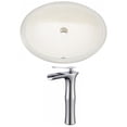 thumbnail image 1 of American Imaginations AI-22954 19.5 in. CUPC Oval Undermount Sink Set in Biscuit - Chrome Hardware, 1 of 1