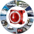 thumbnail image 4 of Marine Battery Disconnect Switch, 4-Position 350A Selector for Boat, RV and Yacht, Waterproof Heavy Duty Power Cut-off Switch (9001E Style), 4 of 6