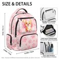 thumbnail image 5 of FUIALDOLG Pink Paw Print Pattern School Backpack with Padded Straps, Water Resistant Large Capacity 17 Inch School Bag for Daily Use Back to School, 5 of 10