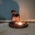 thumbnail image 4 of Portavelas de resina con forma de Buda, figuras decorativas para habitaciones. Cobre, 4 of 9