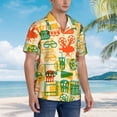 thumbnail image 5 of Cinema Icon Hawaiian Shirts For Men, Summer Short-Sleeve Relaxed-Fit Button-Down Shirts Xx-Large, 5 of 9