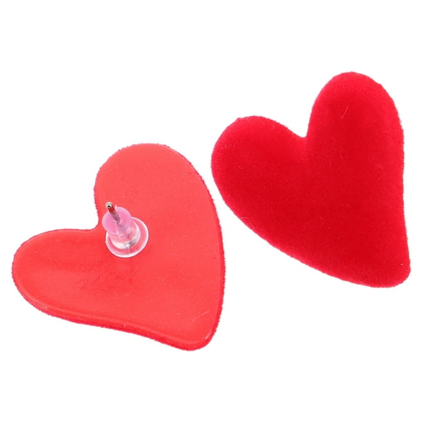 1 par de pendientes en forma de corazón, pendientes para mujer, pendientes pequeños, pendientes de corazón, joyería, pendientes en forma de corazón, pendientes de corazón, joyería