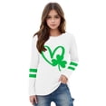 thumbnail image 3 of HAiming Kids St Patricks Day Long Sleeve Shirt for Boys Girls Cute Graphic Casual Tee Pullover Tops, 3 of 5