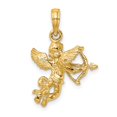 thumbnail image 4 of FJC Finejewelers 10 kt Yellow Gold Cupid with Bow and Arrow Charm 22 x 17 mm, 4 of 6