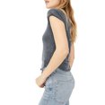 thumbnail image 2 of EYIIYE Hauts Basiques Unis pour Femmes, Blouses Ajustées à Col Rond, T-shirt à Manches Courtes, Ourlet Roulé, Hauts Courts pour Adolescentes pour l'Été, 2 of 5
