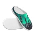 thumbnail image 3 of Disketp Northern Lights 2 Women's Men's Slippers Plush Slip-On House Slipper for Winter Indoor Soft Cushion Non-slip Fluffy Slides Slippers-46/47, 3 of 7