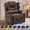 Bronze, variant on Power Recliner Sofa with 8-Point Massage, Lumbar Heating, LED Strip Light, Cup Holder, Side Pocket, Phone Holder, Reclining Loveseat for Home Theater, Faux Leather, Black