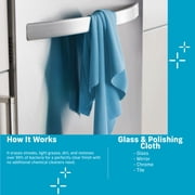 E-Cloth Glass and Polishing Microfiber Cleaning Cloth, Reusable, Alaskan Blue, 300 Wash, 2 Pack