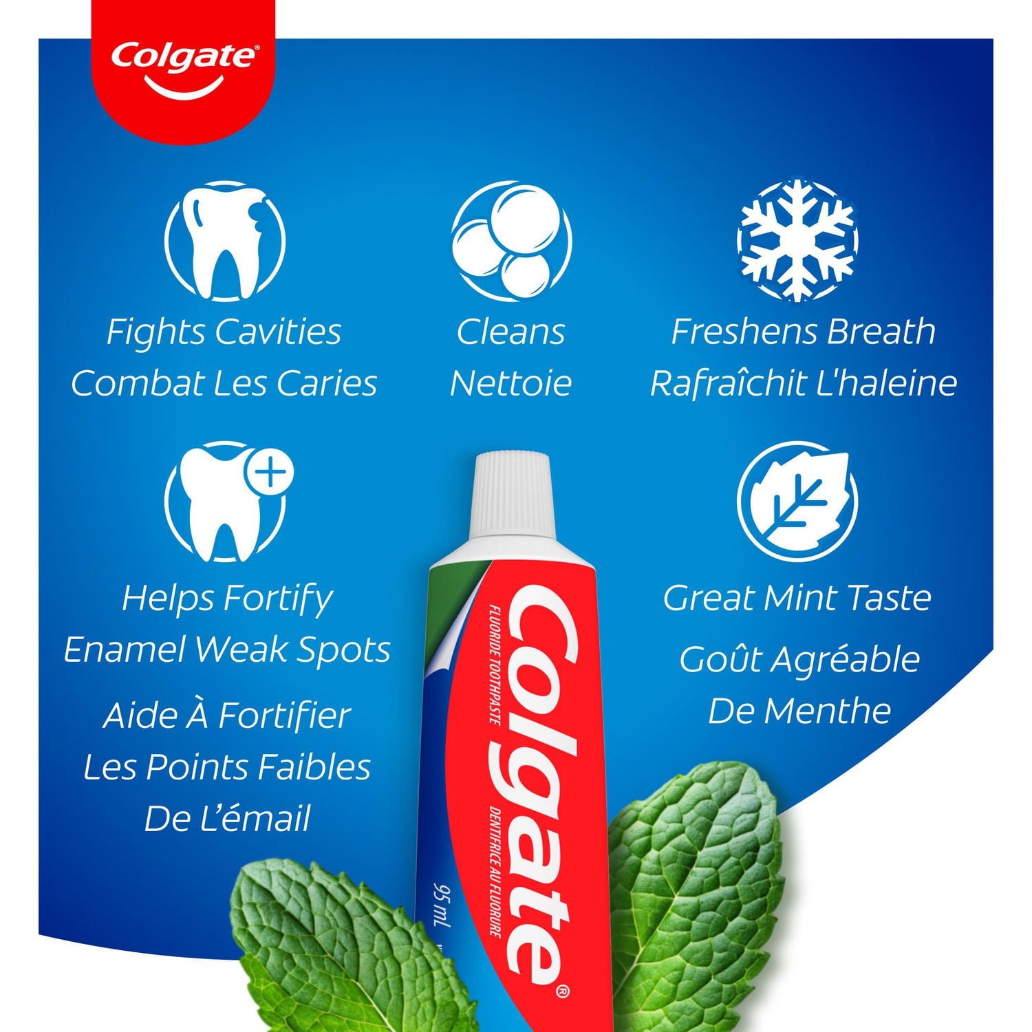 Dentifrice au fluorure Colgate Protection contre la carie Populaire 60 ml