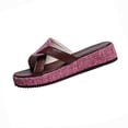 thumbnail image 2 of Fankiway Women's Wedge Slide Sandals Strap Non-Slip Comfortable Open Toe Beach Slippers Summer Plus Size Pink 5.5, 2 of 9