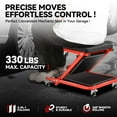 thumbnail image 2 of Z Folding Car Creeper 36-Inch 2-in-1 Rolling  Mechanic Work Stool Seat, Red, 2 of 6