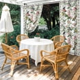 thumbnail image 4 of Outdoor Curtains for Patio Waterproof, Pink Spring Floral Outdoor Privacy Panels Grommet, Elegant Pastoral Flowers Birds Watercolor Blackout Outside Curtains for Porch/Cabana 54"x84", 1 Panel, 4 of 8